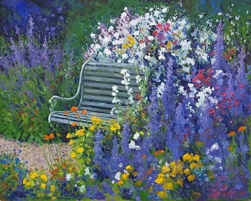 Garden Painting - yxf037bE impressionism garden